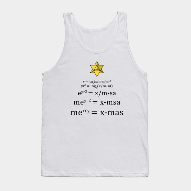 Merry X-mas Tree - Math Equation Christmas Tree Tank Top by CottonGarb